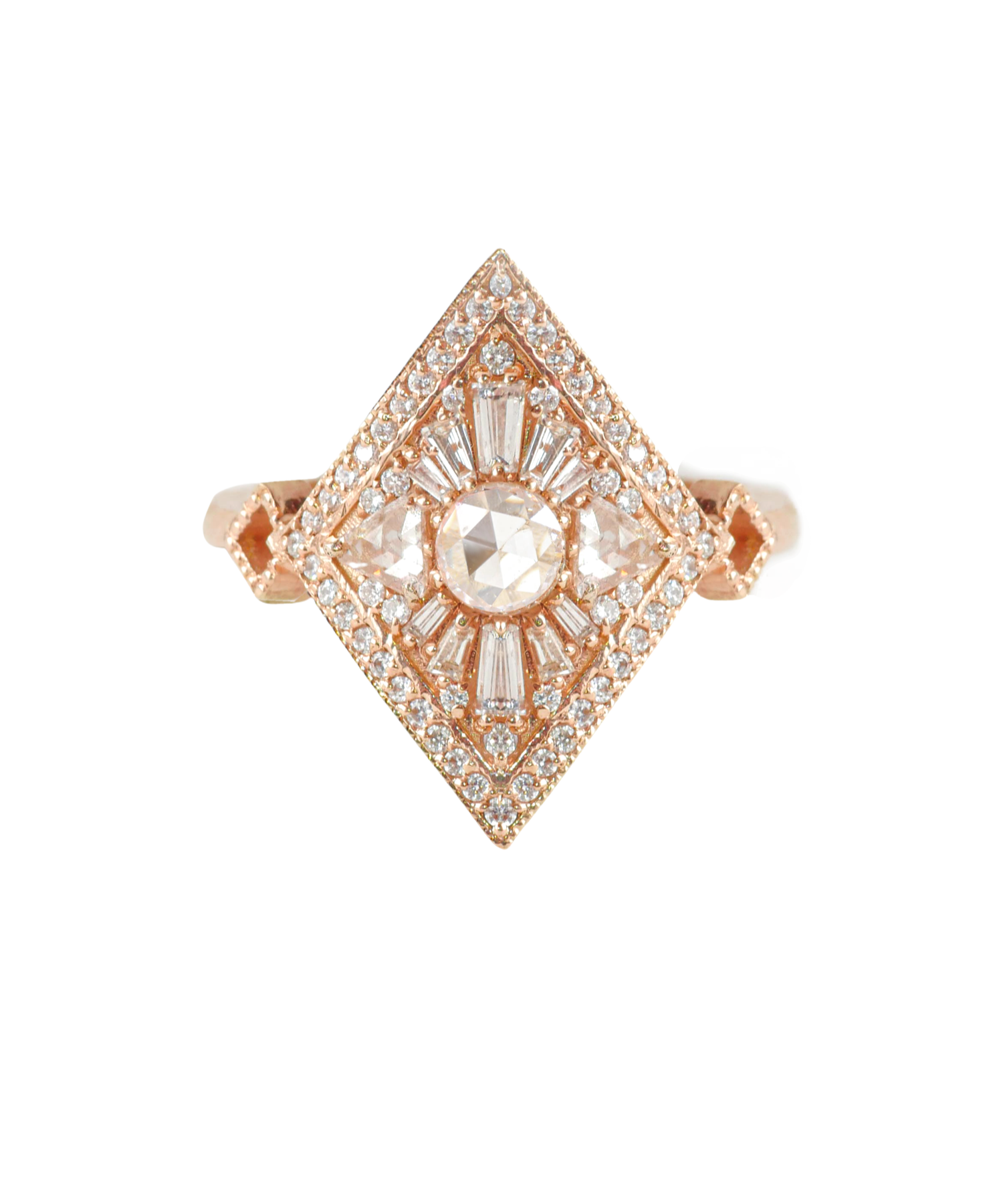 Berlinger Jewelry Men's Art Deco Salt and Pepper Diamond Engagement Ring