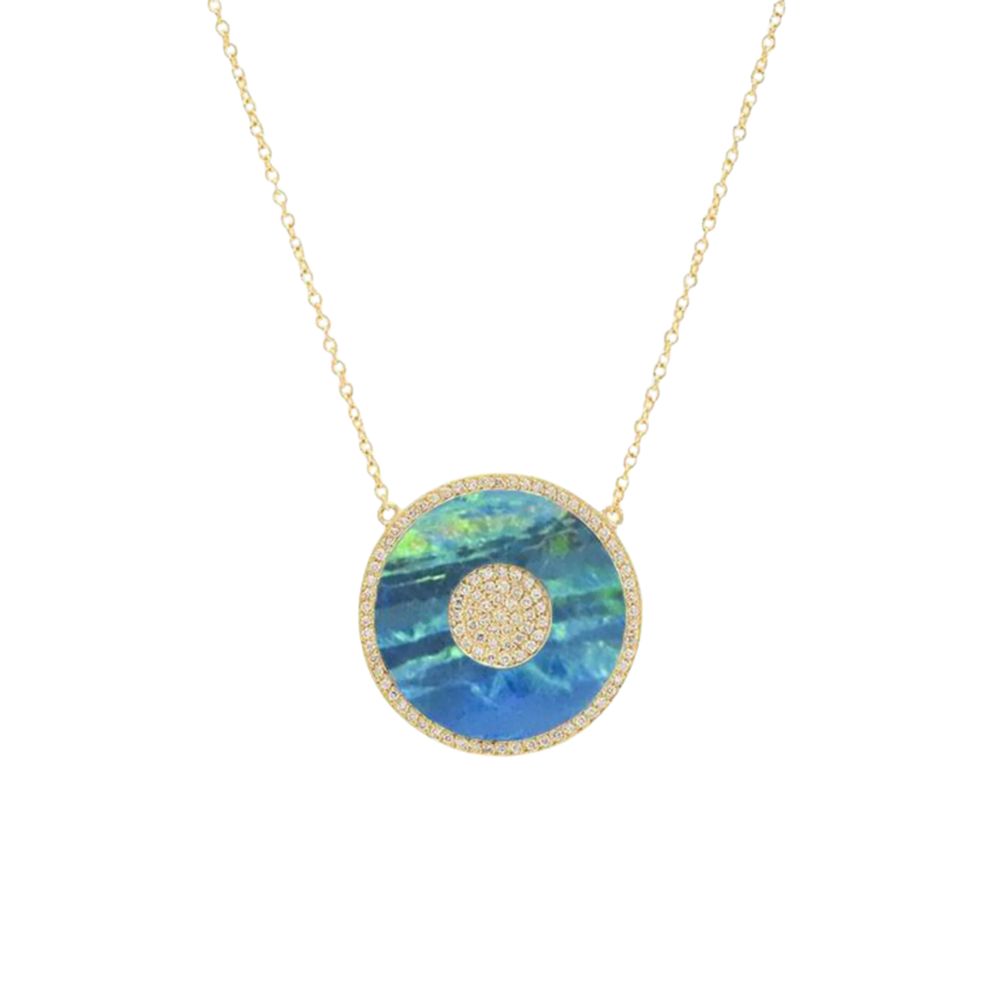 Jennifer Meyer Blur Boulder Opal Evil Eye Necklace with Diamonds, $7,550