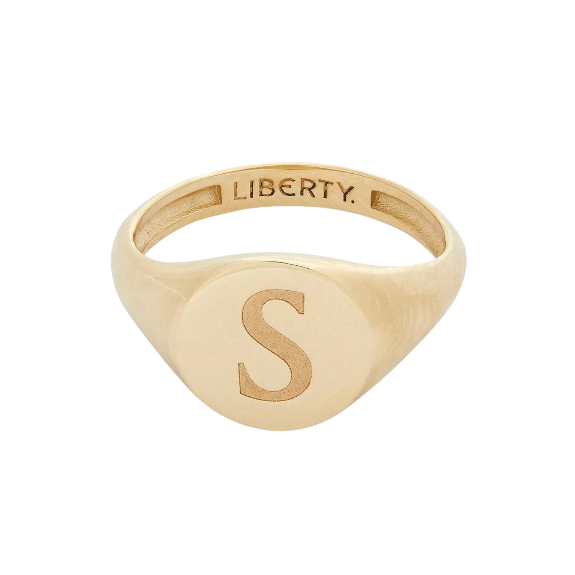 Liberty Gold “S” Initial Signet Ring, $365 