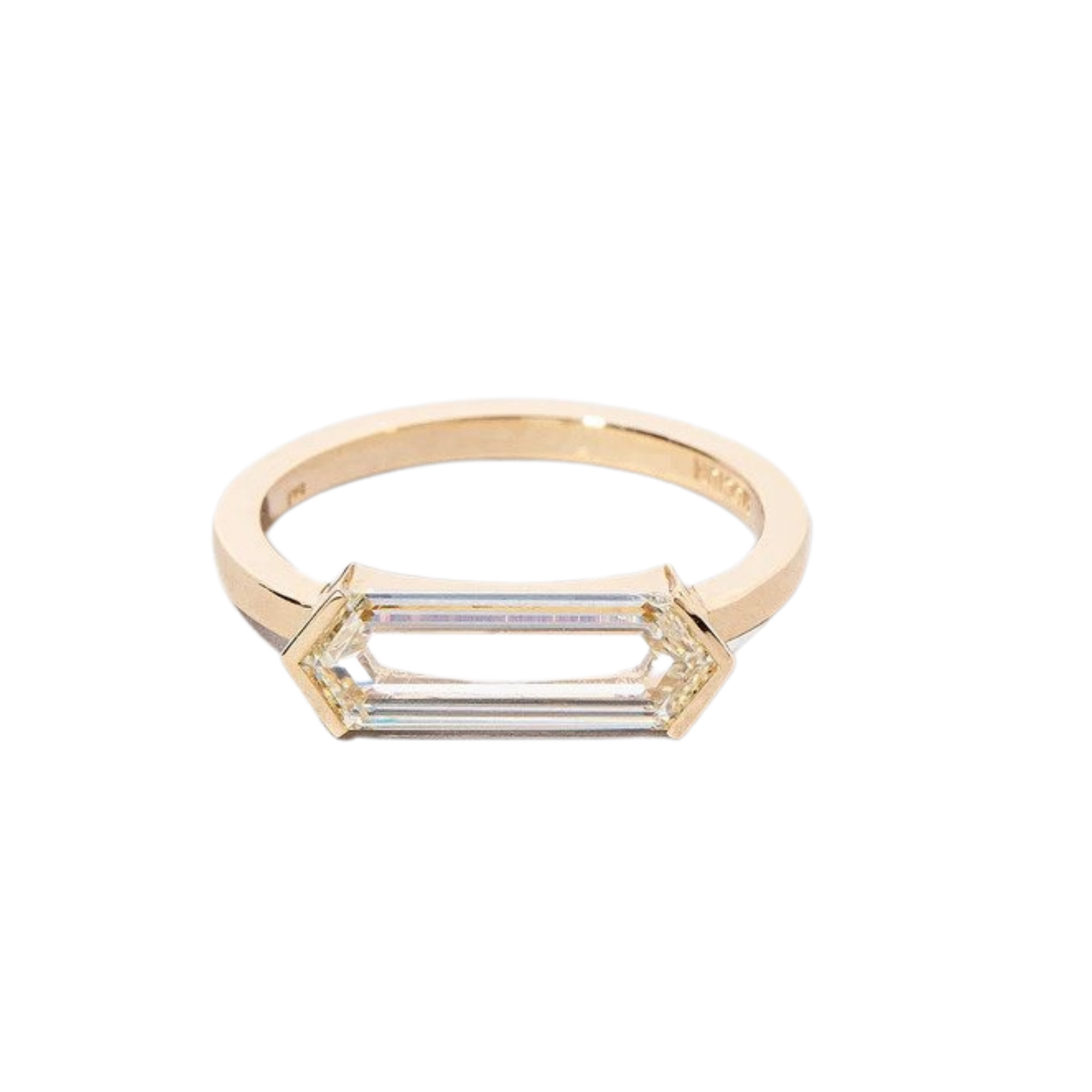 Mociun hexagonal portrait cut diamond “Titan” ring, $13,900 at Mociun