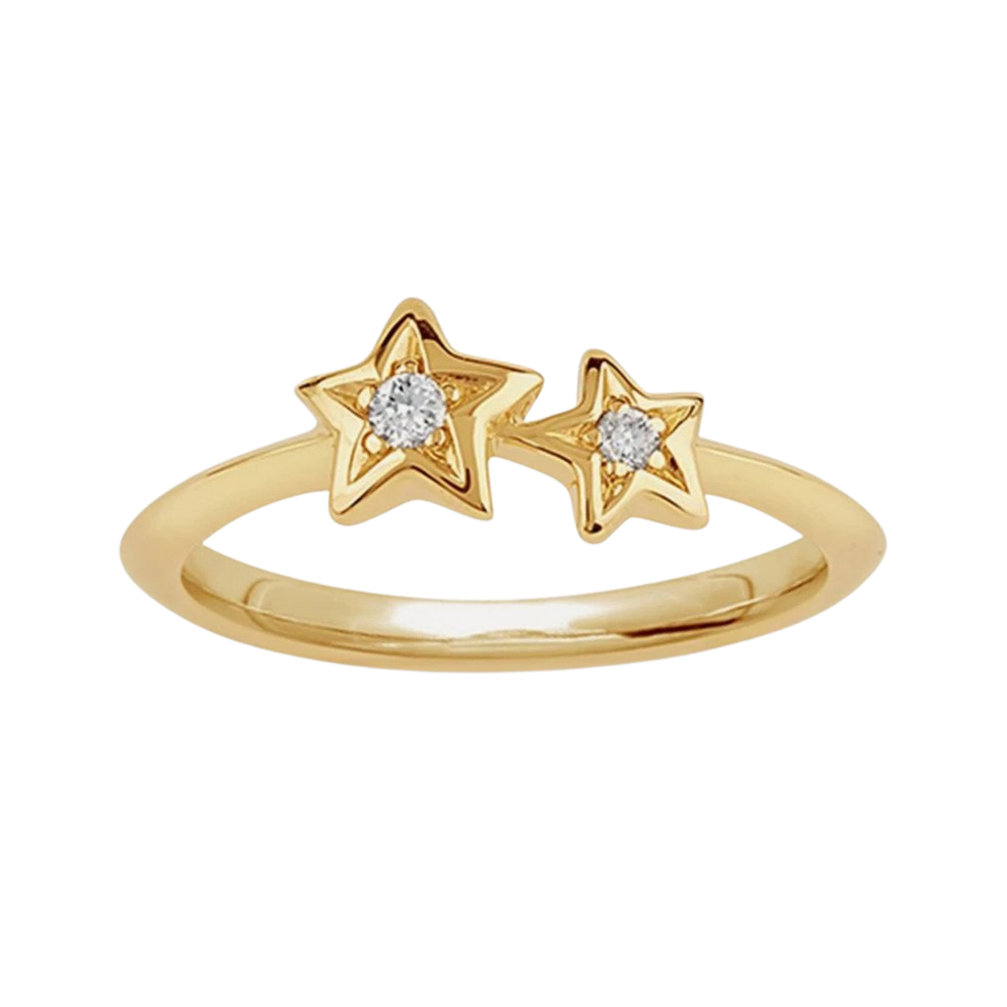 Dinny Hall 14k Gold Bijou Duo Diamond Star Pinky Ring, $560