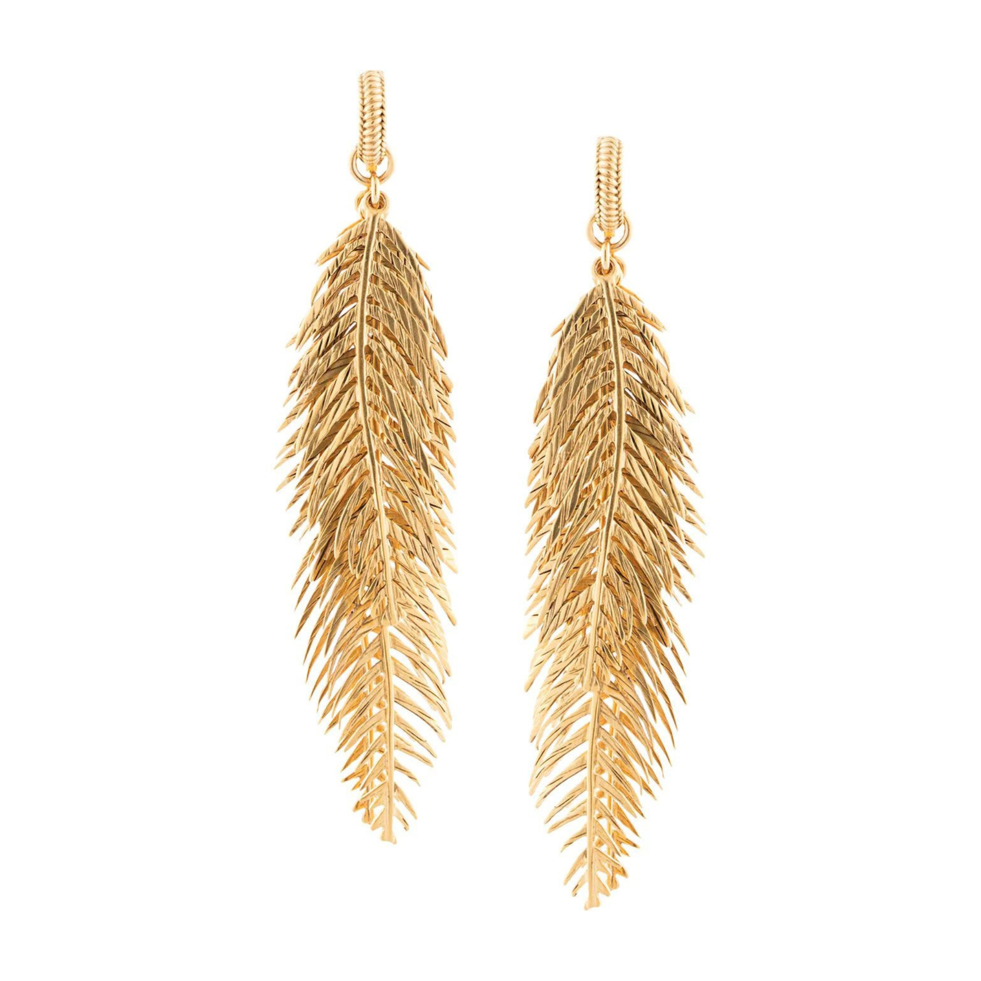 Saint Laurent Palm Leaf Gold-Tone Brass Clip-on Earrings, $995