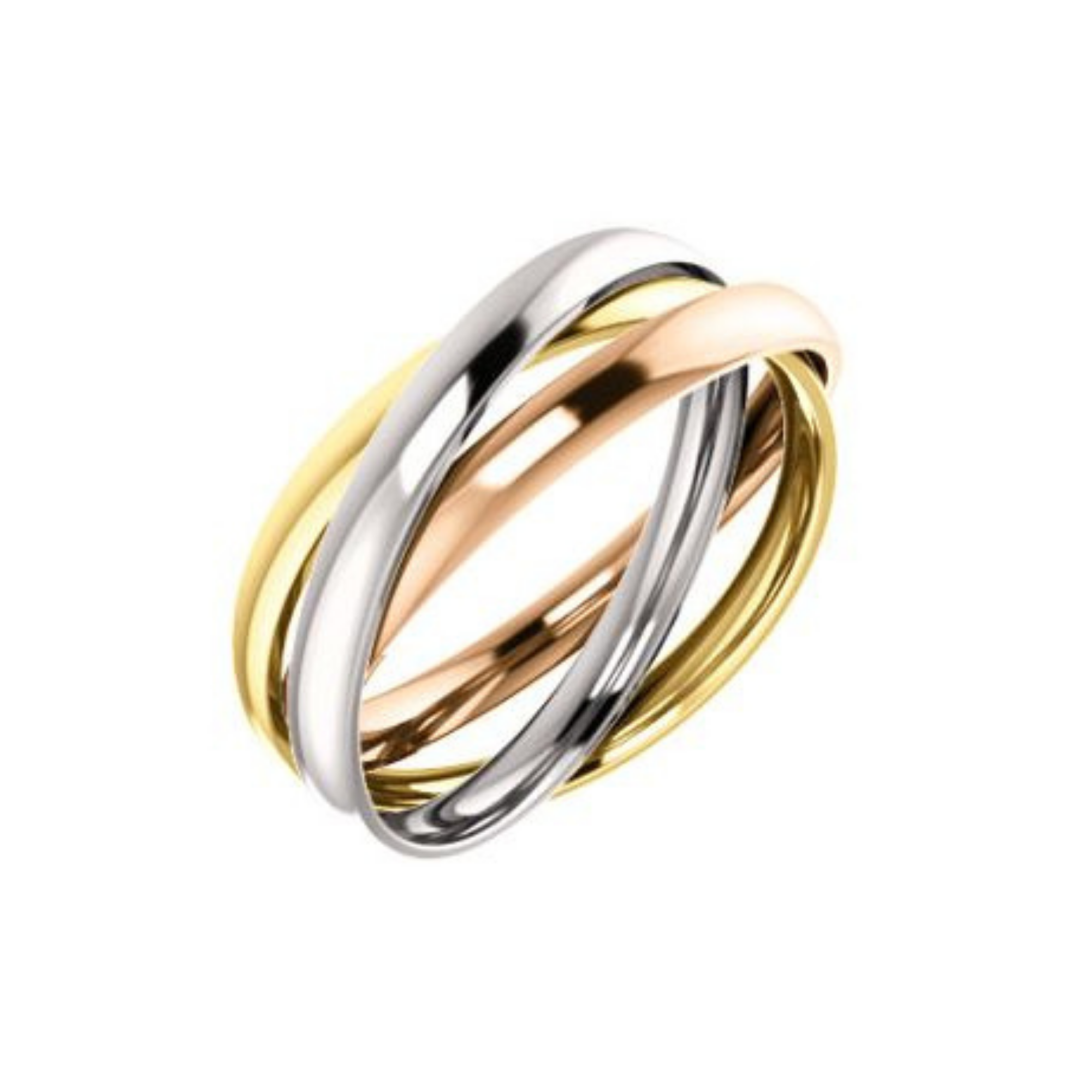 Stuller 14k Tri-Color Three Band Rolling Ring, $945