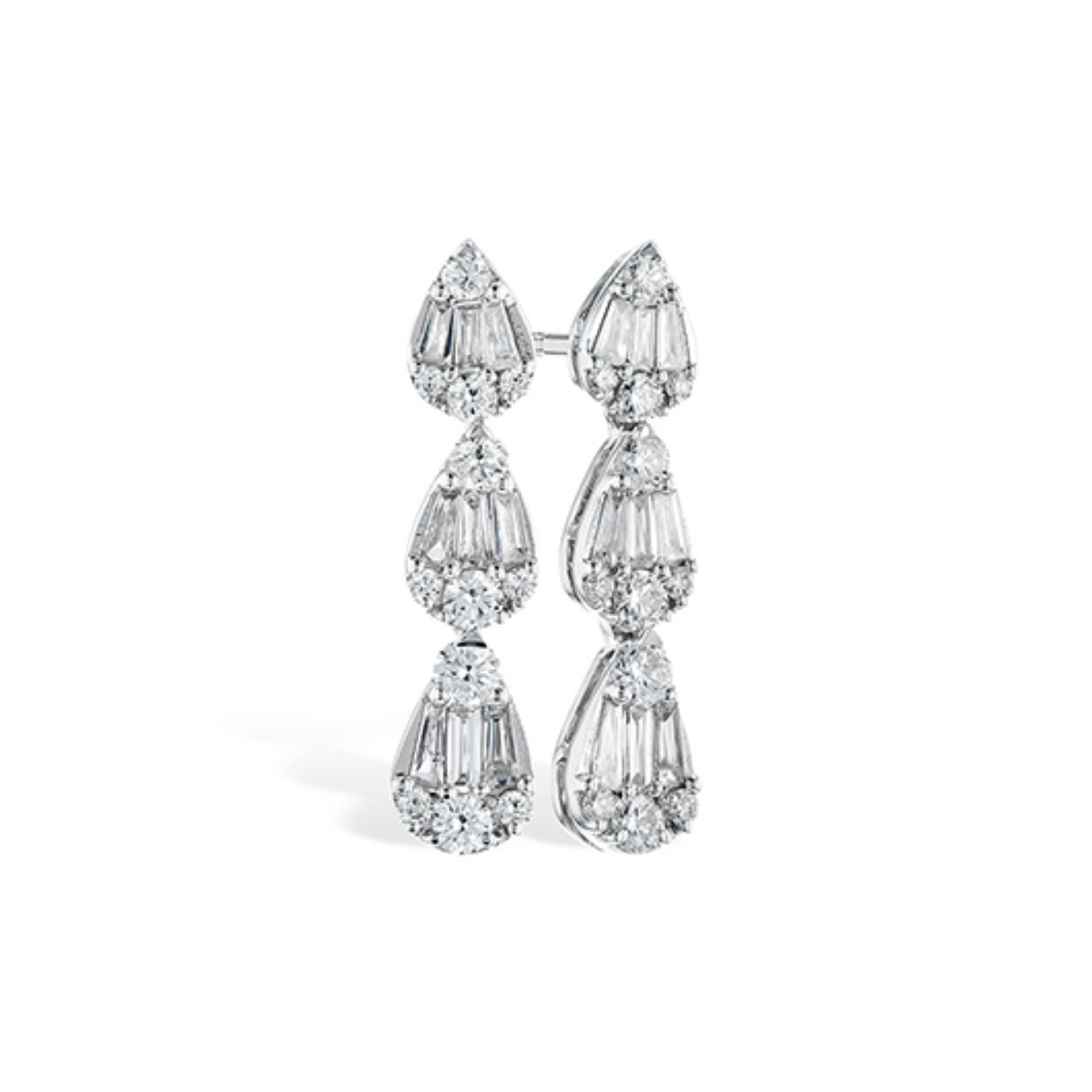 Allison Kaufman 14k White Gold and Diamond Earrings, $2,814