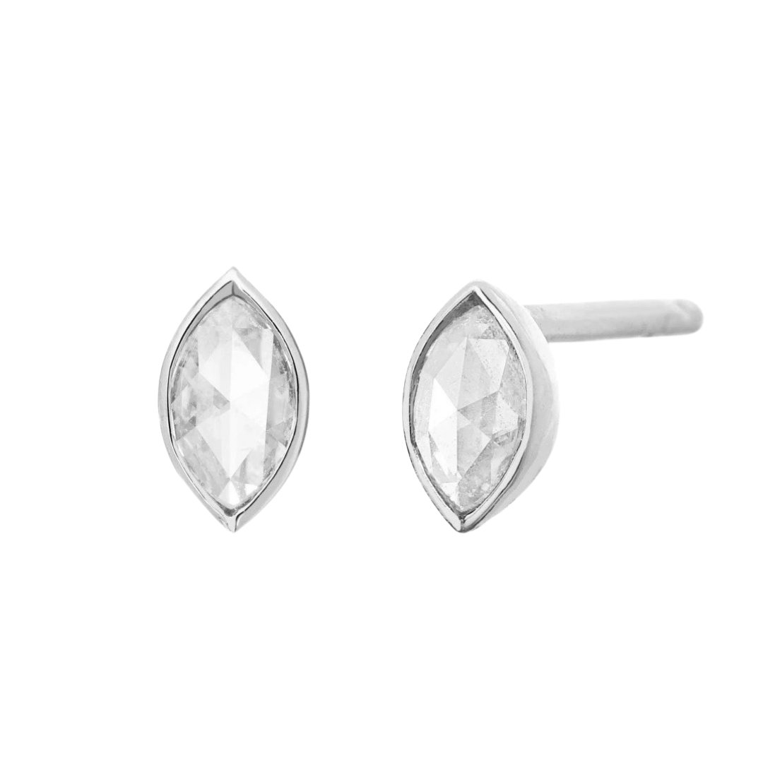 Sethi Couture Rose Cut Marquise Shaped Diamond Studs, $1,095 at Panowicz Jewelers 