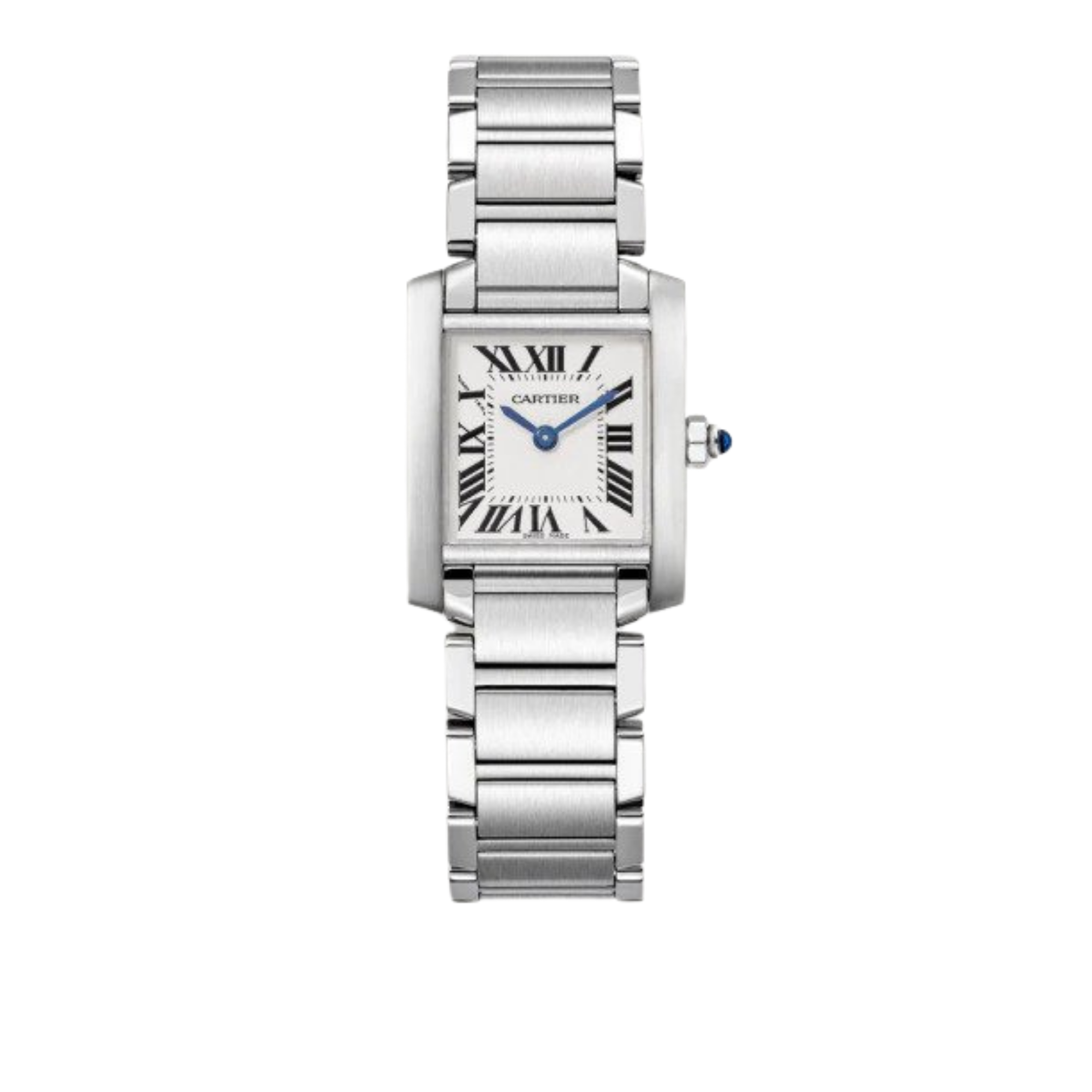 Cartier “Tank Française” steel watch, $3,550 at Cartier