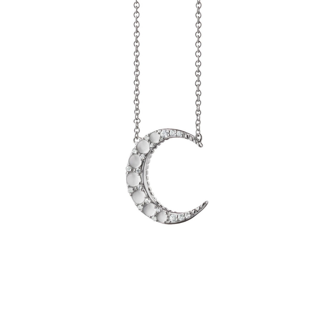 Monica Rich Kosann Moonstone Crescent Moon Necklace, $460 