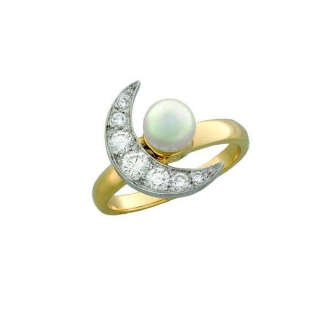 Alaska Jewelry Pearl Top Moon Motion Ring, $2,289