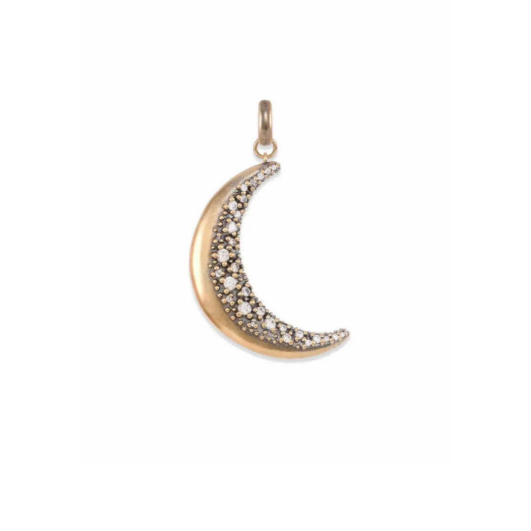 Kendra Scott Crescent Moon Charm In Vintage Gold, $45