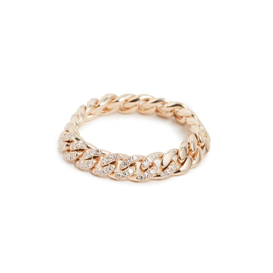 EF Collection 14k Diamond Mini Curb Chain Ring, $1,495