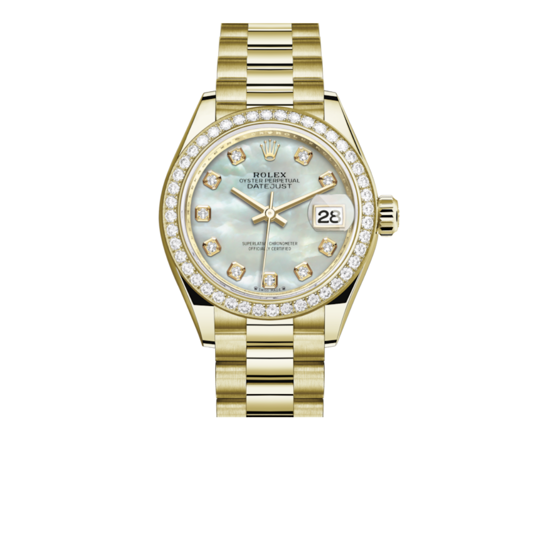 Rolex Lady DateJust in yellow gold with diamonds, $38,200 at Walters &amp; Hogsett Jewelers