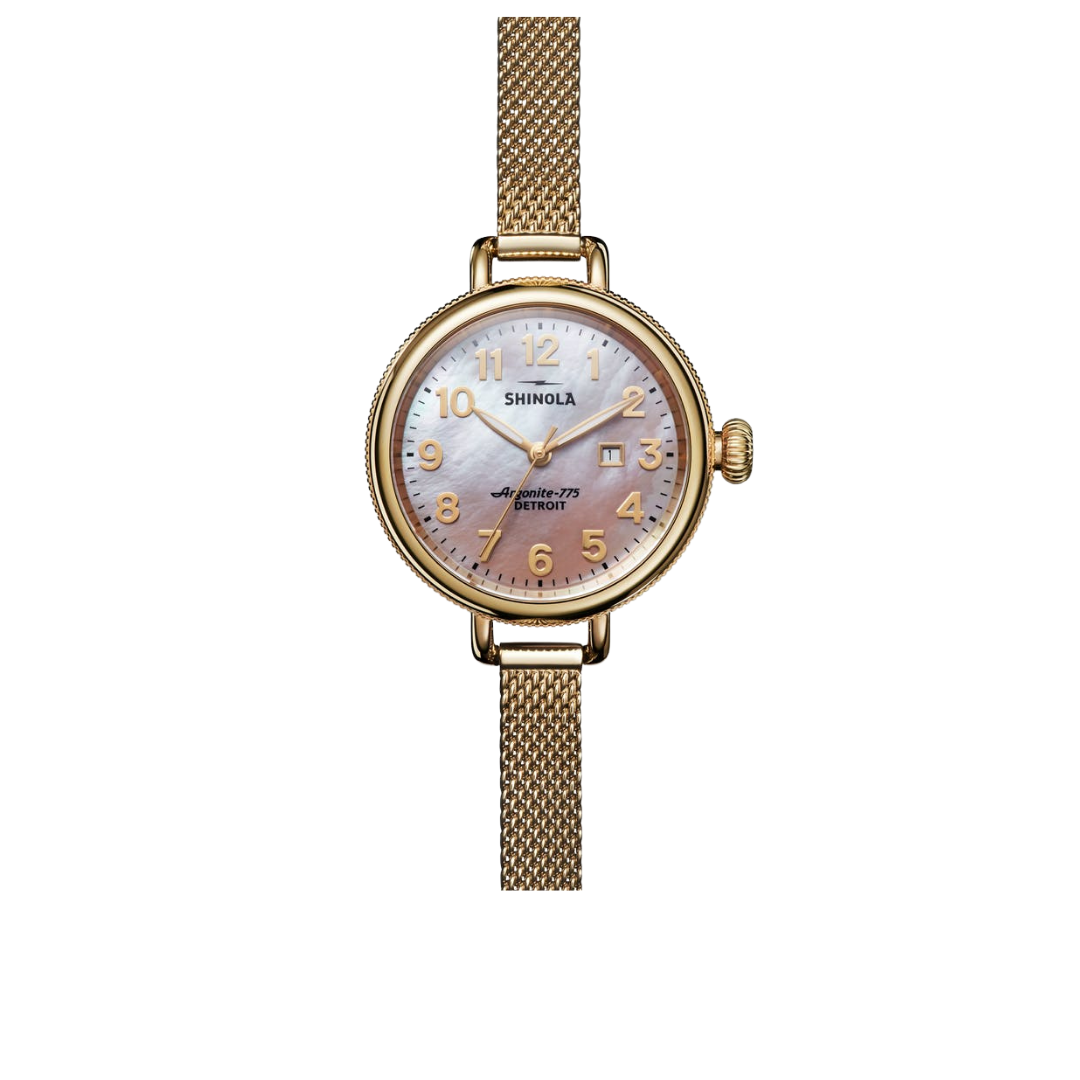 Shinola Birdy 34mm watch, $525 at Fakiér