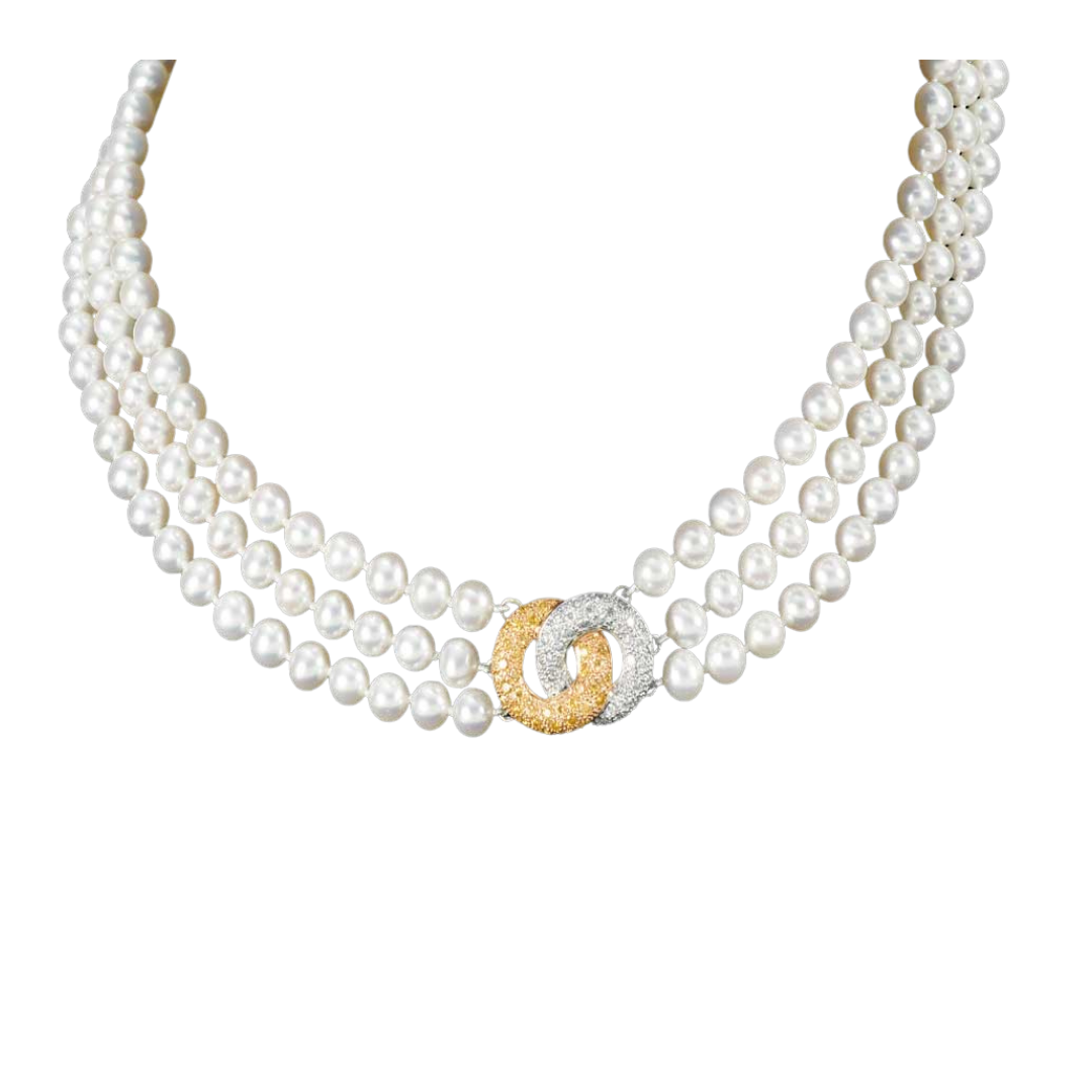 Victoria Pearl Necklace With Diamond Clasp, $6,240 at Pearl &amp; Clasp