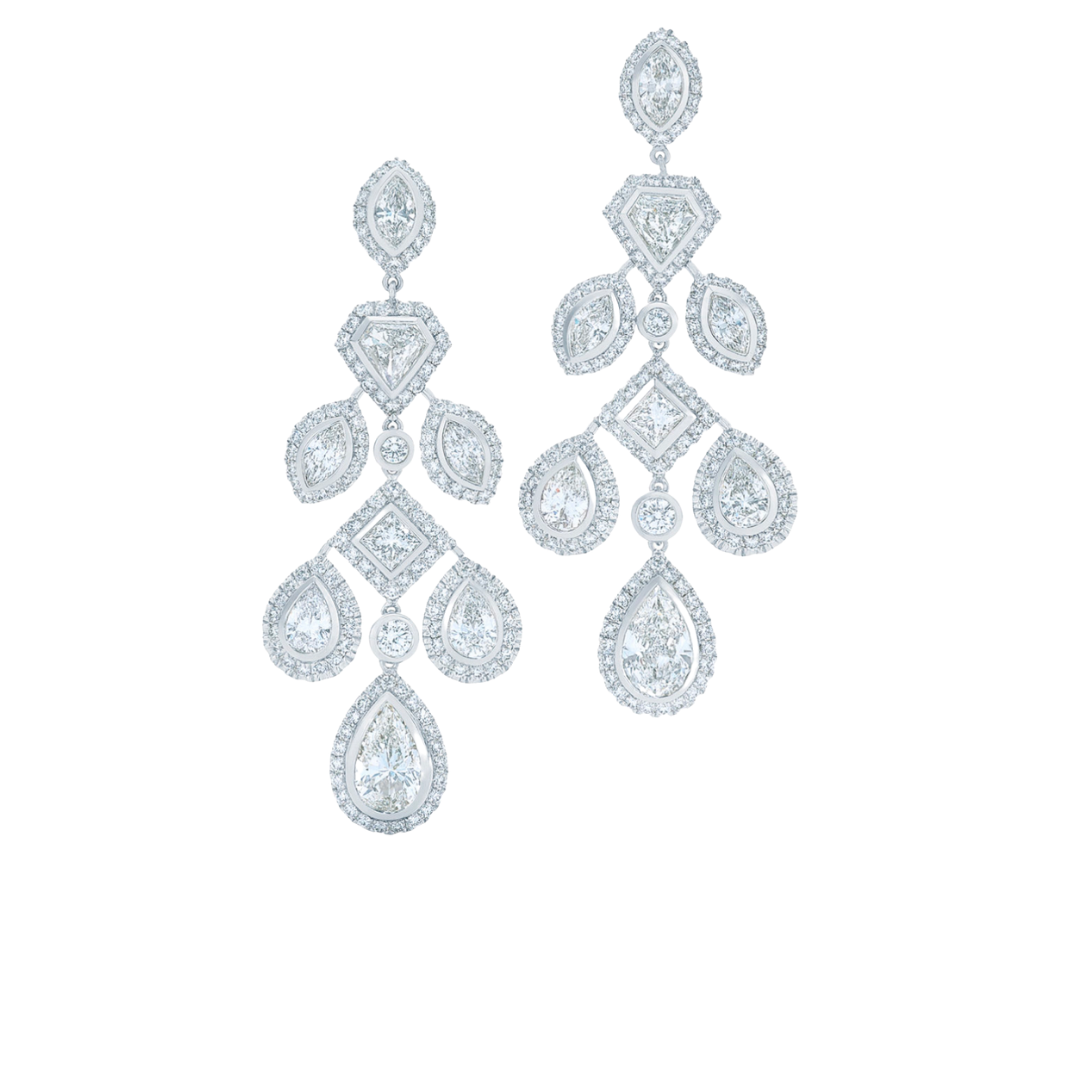 Kwiat Diamond Chandelier Earrings With Pink Diamond Pavé, $102,500