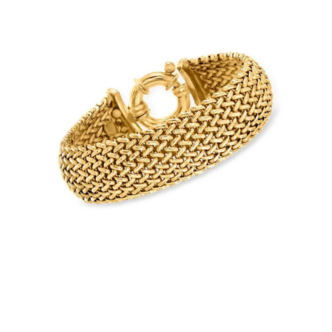 Ross Simons Italian “Gold Over” Sterling Riso Bracelet, $349