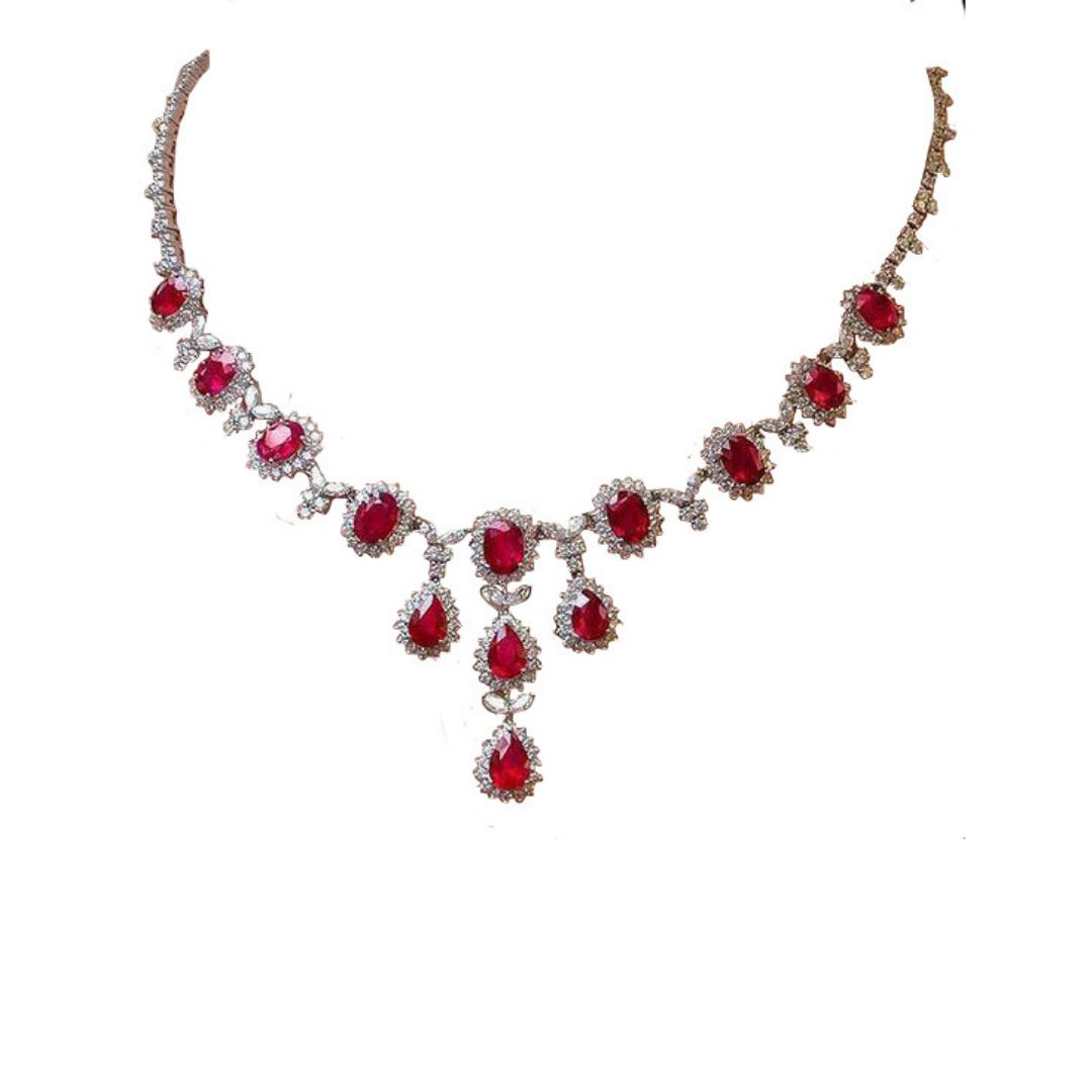 Harry Chad Enterprises Ruby and Diamond Necklace, $17,330