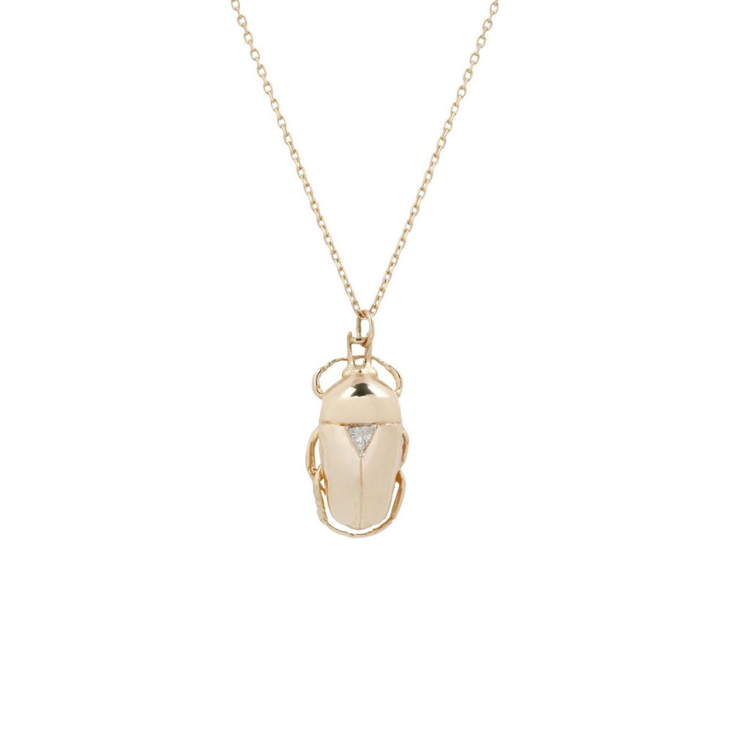 Celine D’Aoust Diamond King Scarab Necklace, $3,200