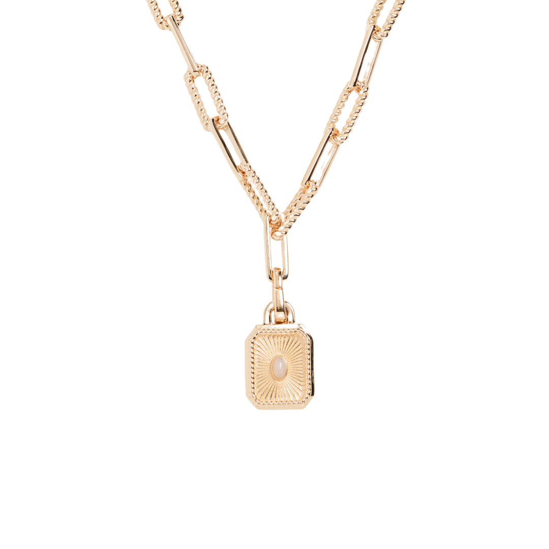 Missoma Gold Moonstone Square Locket Coterie Charm Necklace, $269.50 (originally $385)