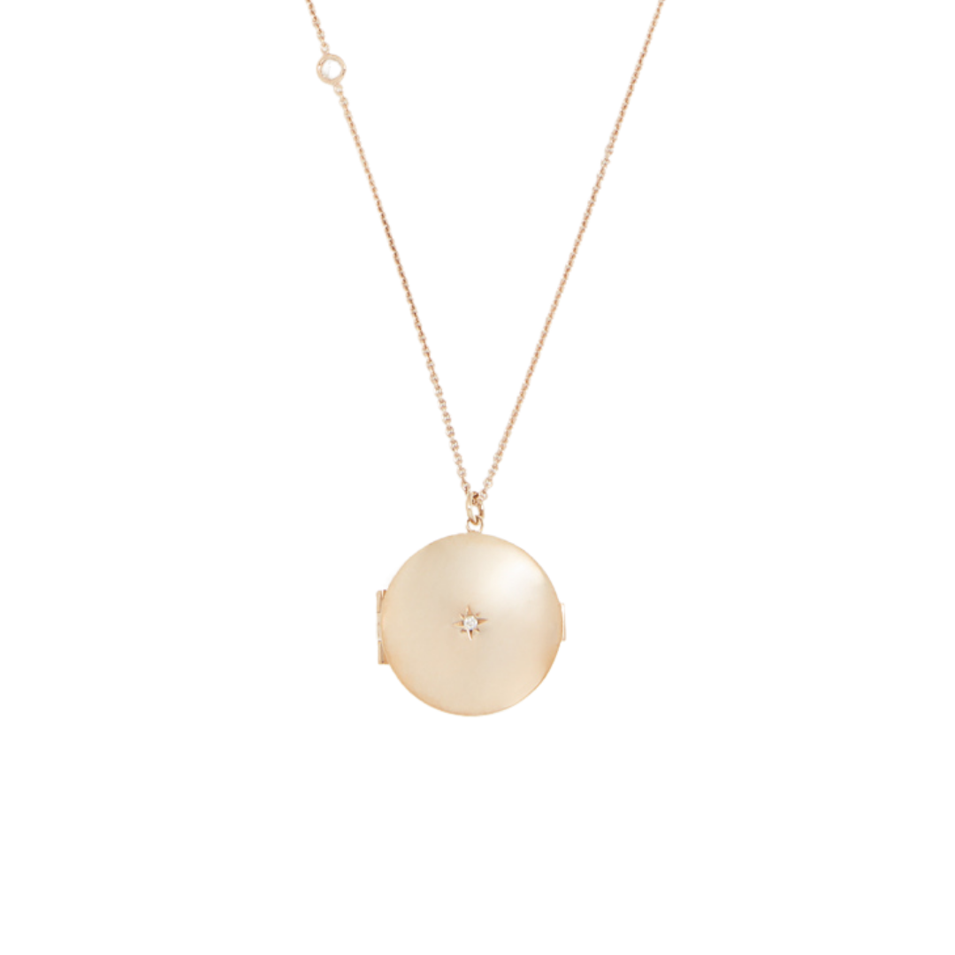 Zoe Chicco 14k Gold Diamond Locket Necklace, $3,025