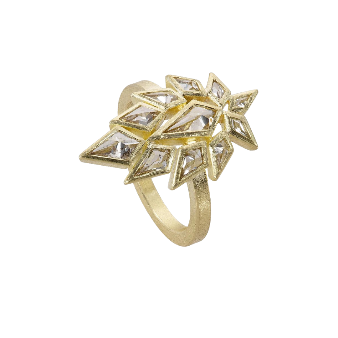 Todd Reed Ring with Fancy Diamonds in 18k Yellow Gold, price upon request