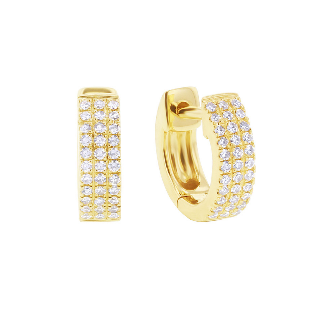 Marvel Huggie Diamond Earrings, $578