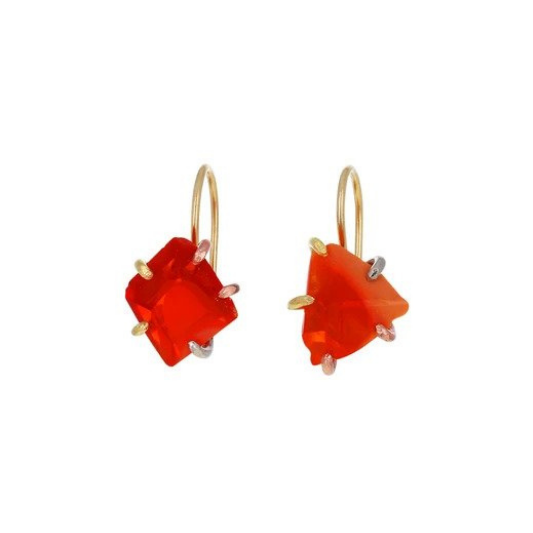 Variance Objects Mexican Fire Opal Earrings, $462