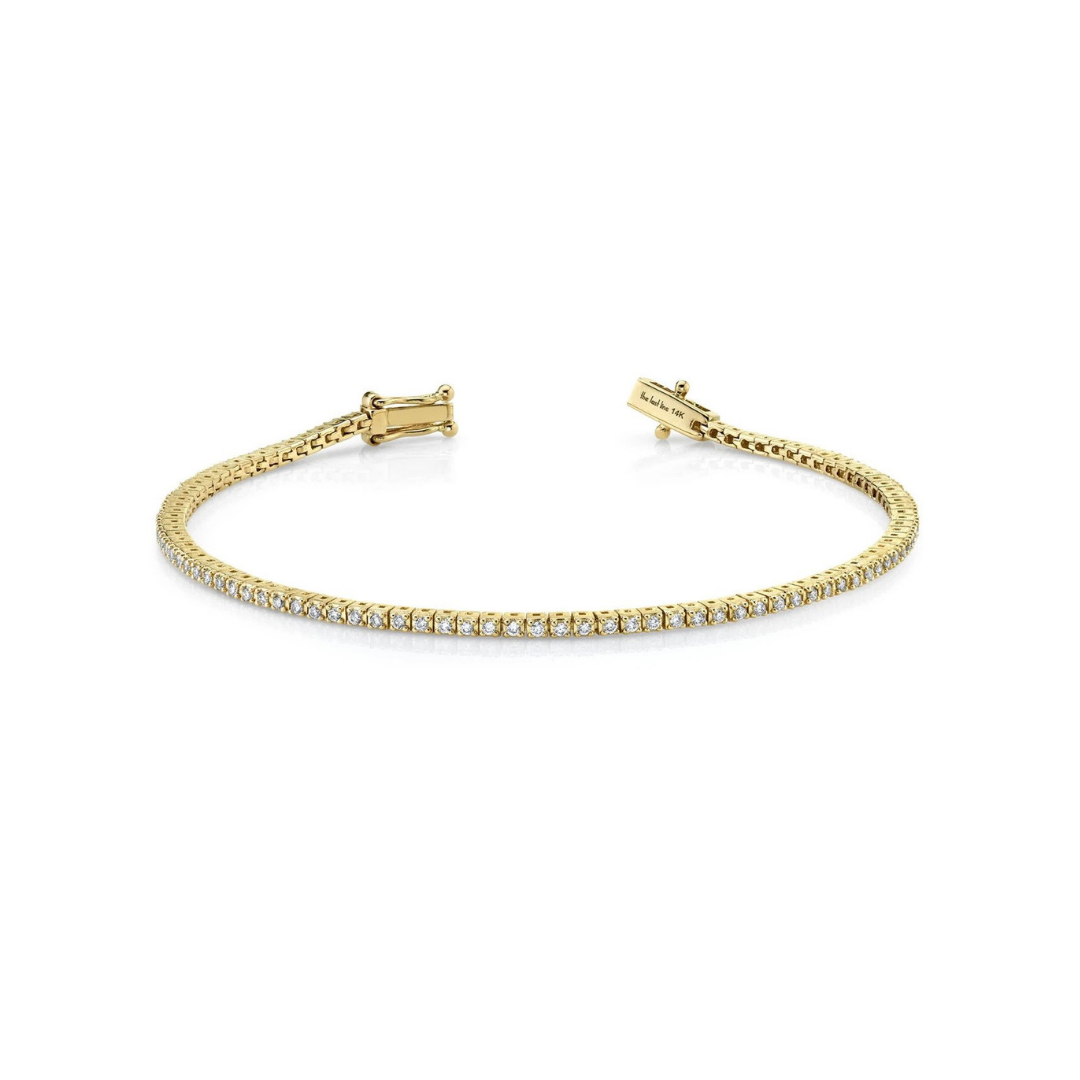 The Last Line Diamond Petite Perfect tennis bracelet in yellow gold, $1,865 at The Last Line