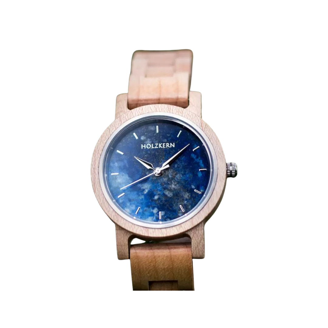 Holzkern Maple and Lapis Lazuli Watch, $199