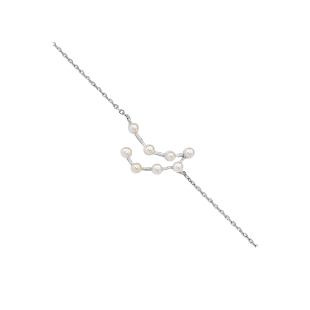 Quality Gold Capricorn bracelet in sterling silver with pearls, $62 at Birzon Jewelers