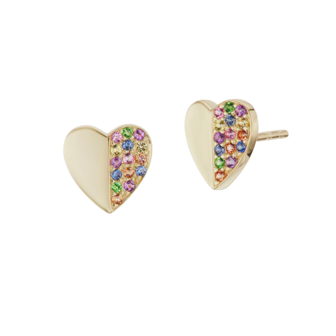 Harwell Godfrey Knife Edge Heart Studs, from $750 at Harwell Godfrey 