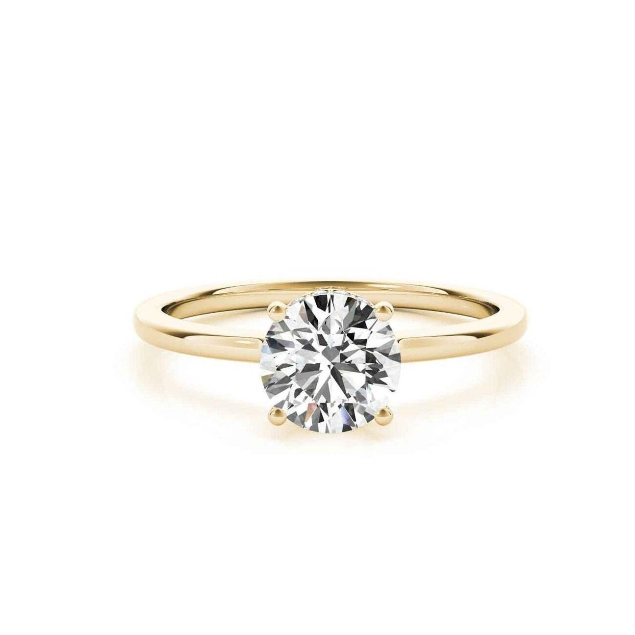 Lisa Robin Casey Hidden Halo Diamond Engagement Ring in 14k Yellow Gold, starting at $1,050