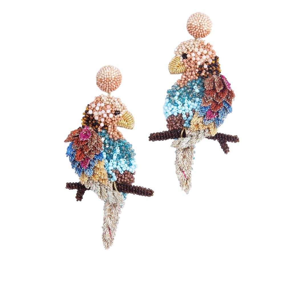Deepa Gurnani “Macaw” earrings, $225 at Deepa Gurnani