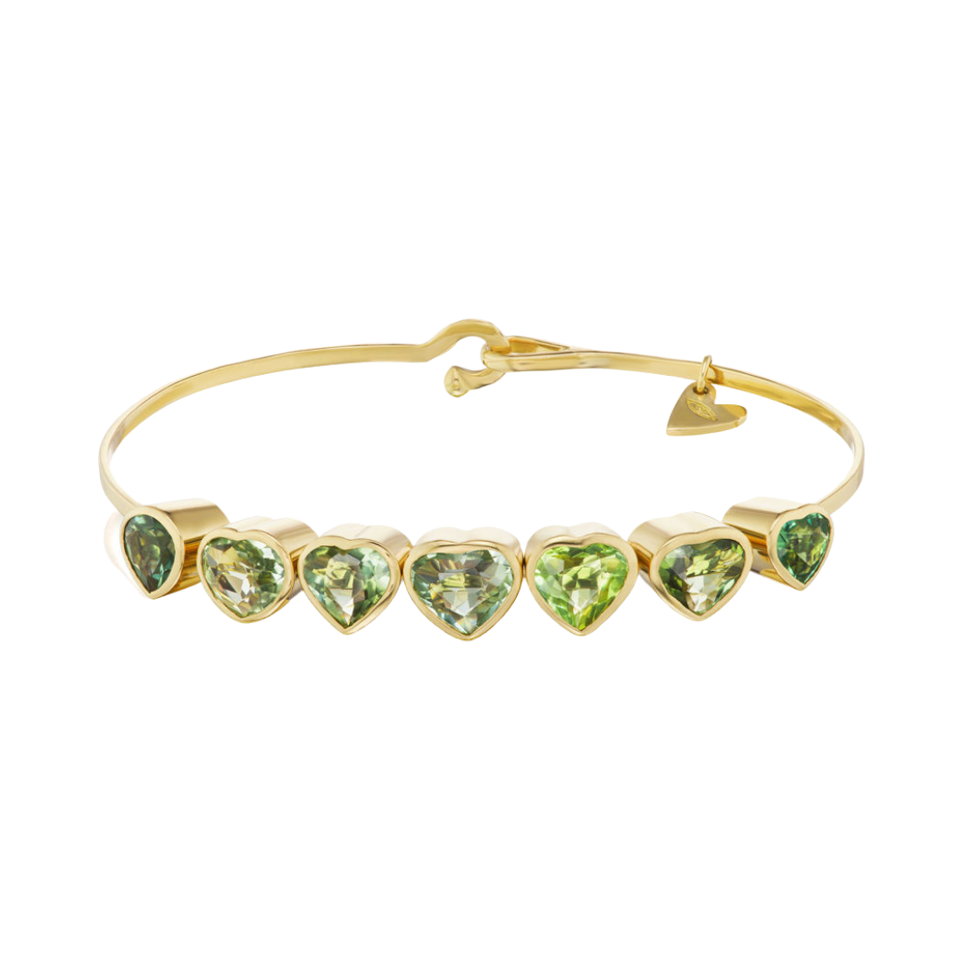 Green Tourmaline Heart Bracelet by Christina Alexiou, $6,250