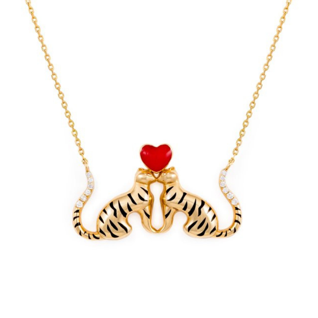 L'Atelier  Nawbar Tiger of Love 18k Gold Diamond Necklace, $1,650