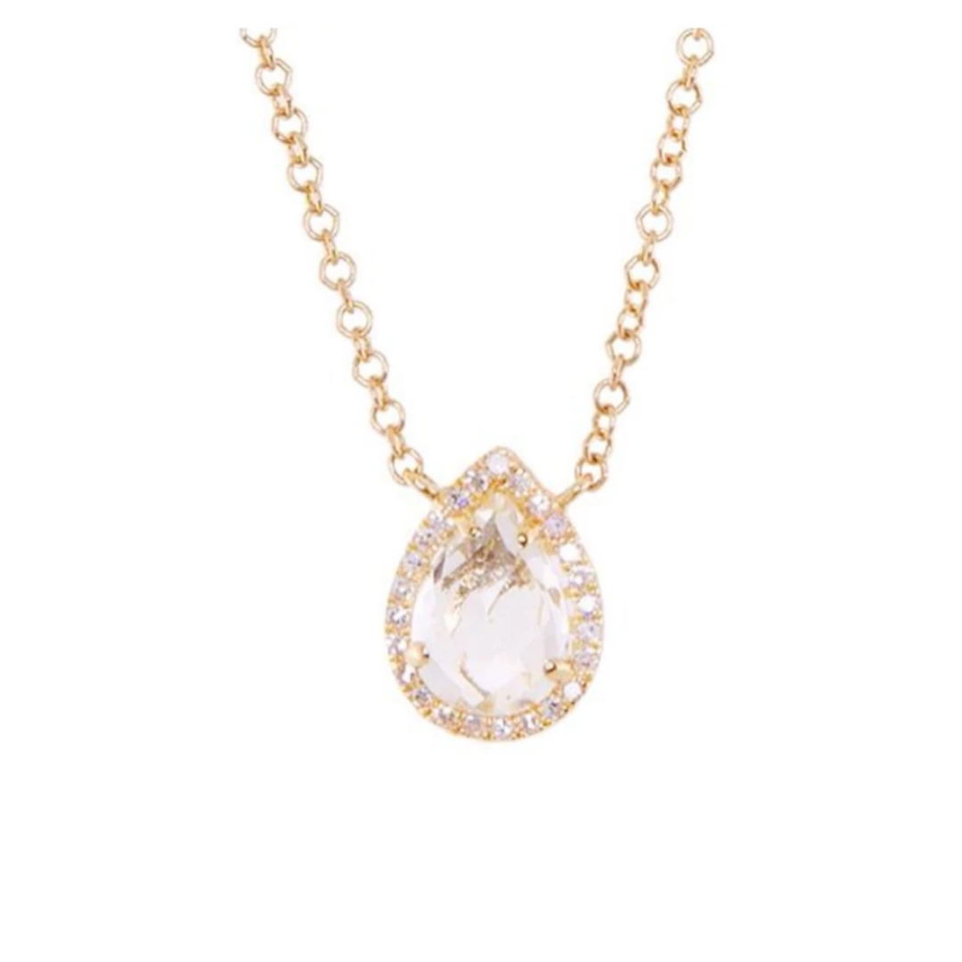 Luna Skye diamond and white topaz necklace in 14k gold, $725 at Luna Skye