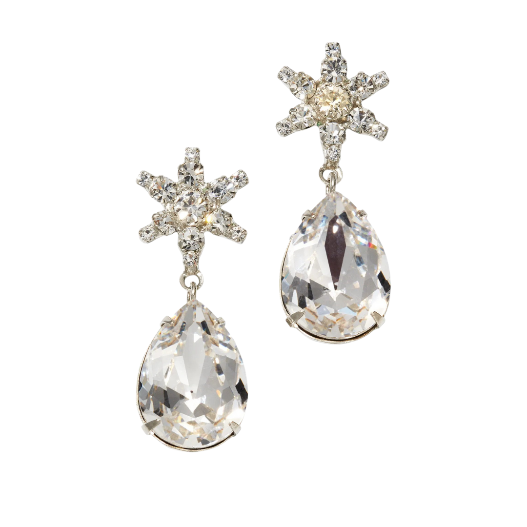 Jennifer Behr “Navi” crystal earrings, $250 at Neiman Marcus