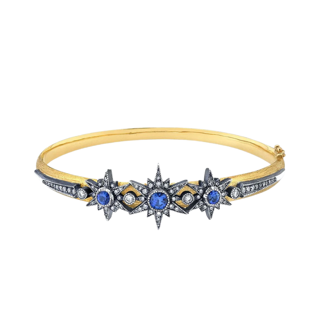 Arman Sarkisyan “Starburst” sapphire and diamond bangle, $13,550 at Bergdorf Goodman