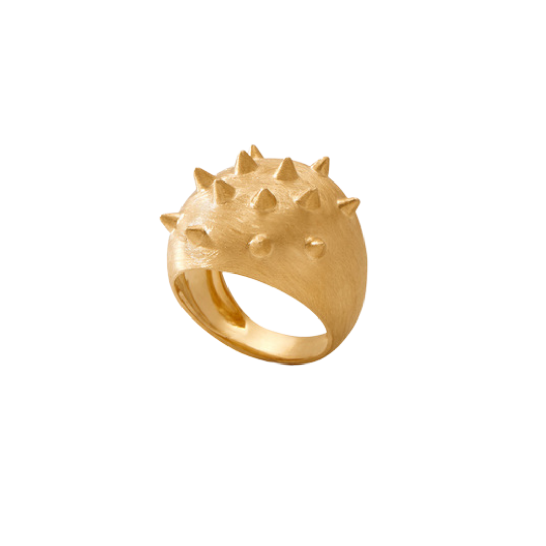 Auvere “Spike” ring in 22k satin-finished yellow gold, $1,530 (was $1,800) at Auvere