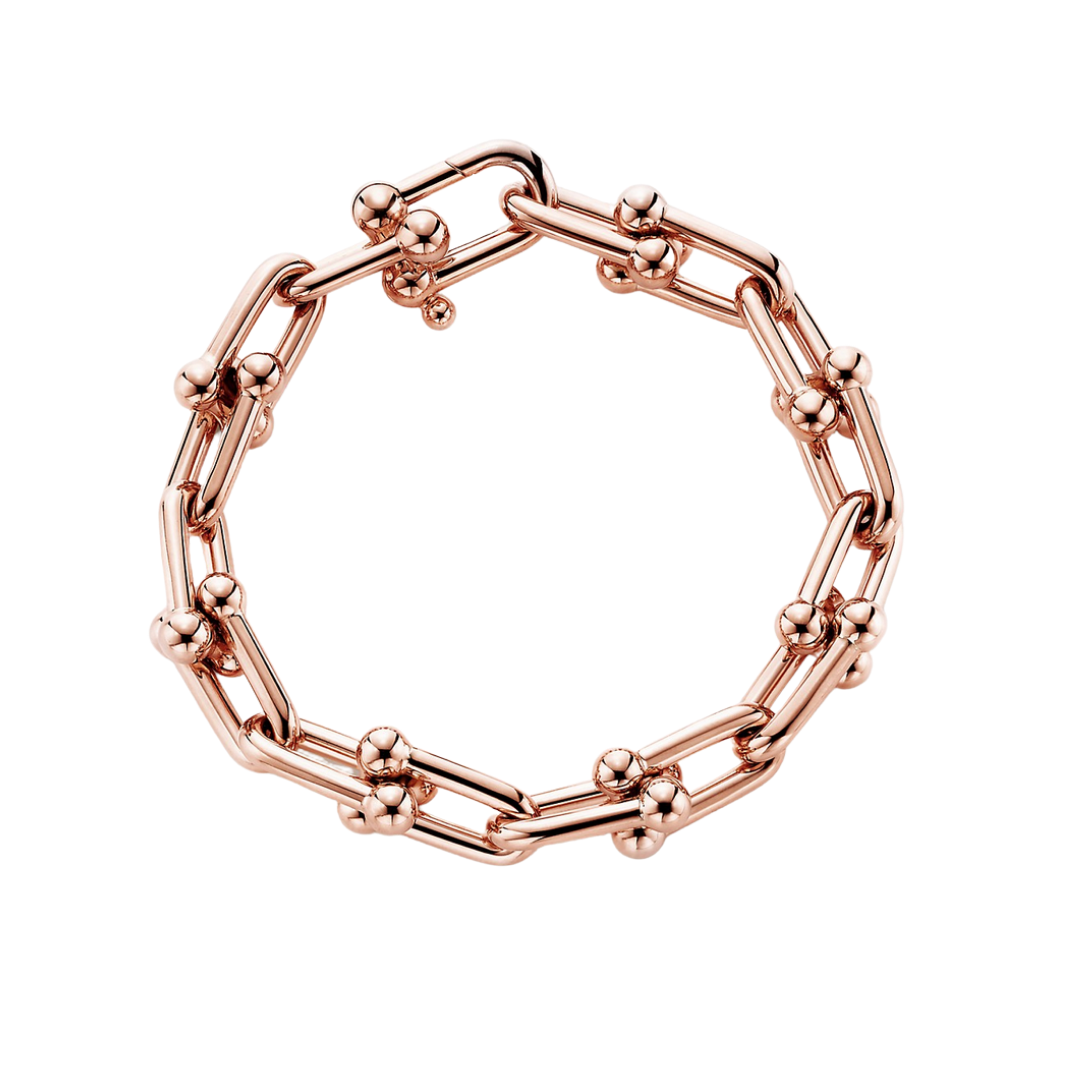 Tiffany Hardwear “Link” bracelet in 18k rose gold, $8,900 at Tiffany &amp; Co