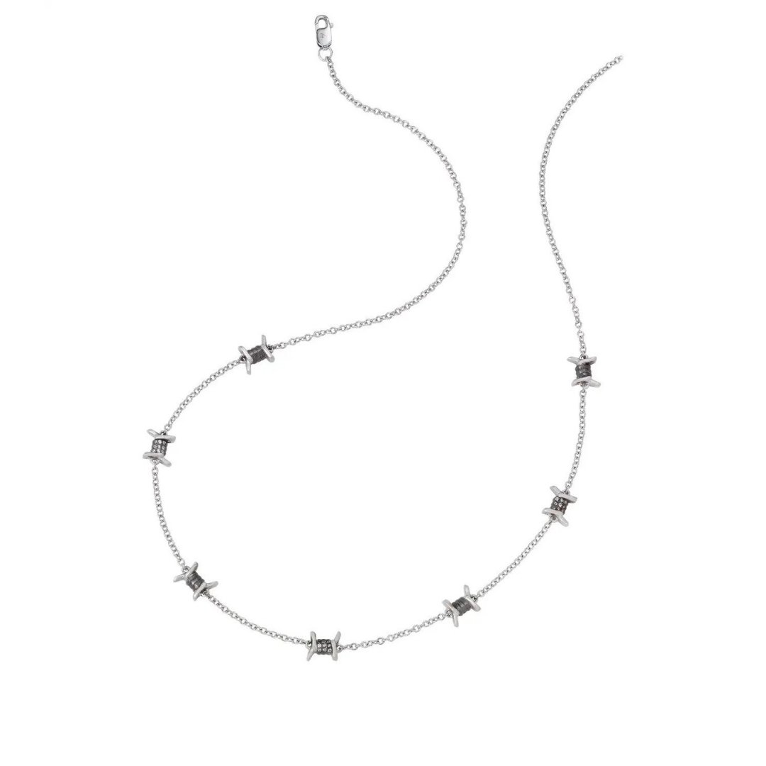 Wendy Brandes barbed wire necklace in platinum with diamonds, $5,000 at 1st Dibs