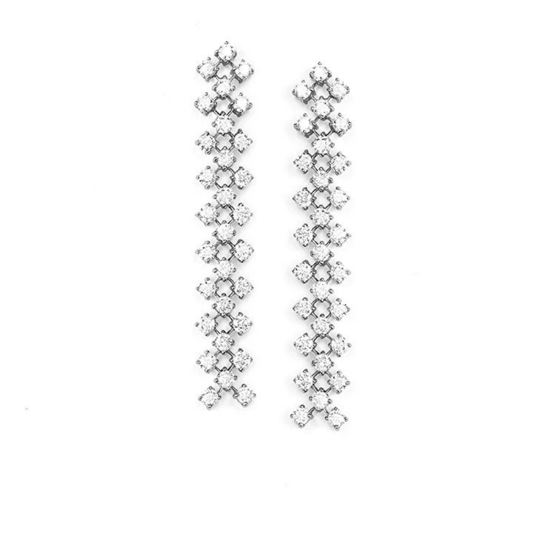 13 Secrets “Velvet” earrings in 14k white gold with diamonds, $3,799.99 at 13 Secrets Jewelry Gallery