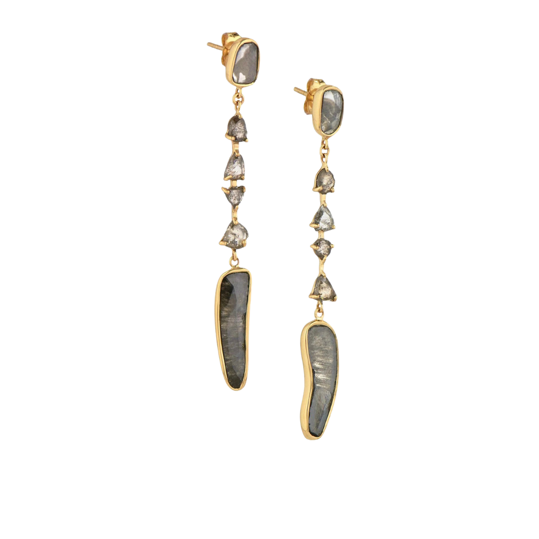 Celine Daoust earring in 14k gold with diamond slices and rose-cut diamonds, $4,015 at Bergdorf Goodman