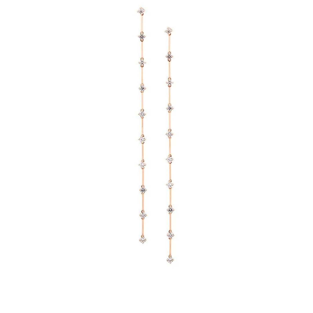 Alinka “Natalia” earrings in 18k rose gold with diamonds, $16,335 at Farfetch