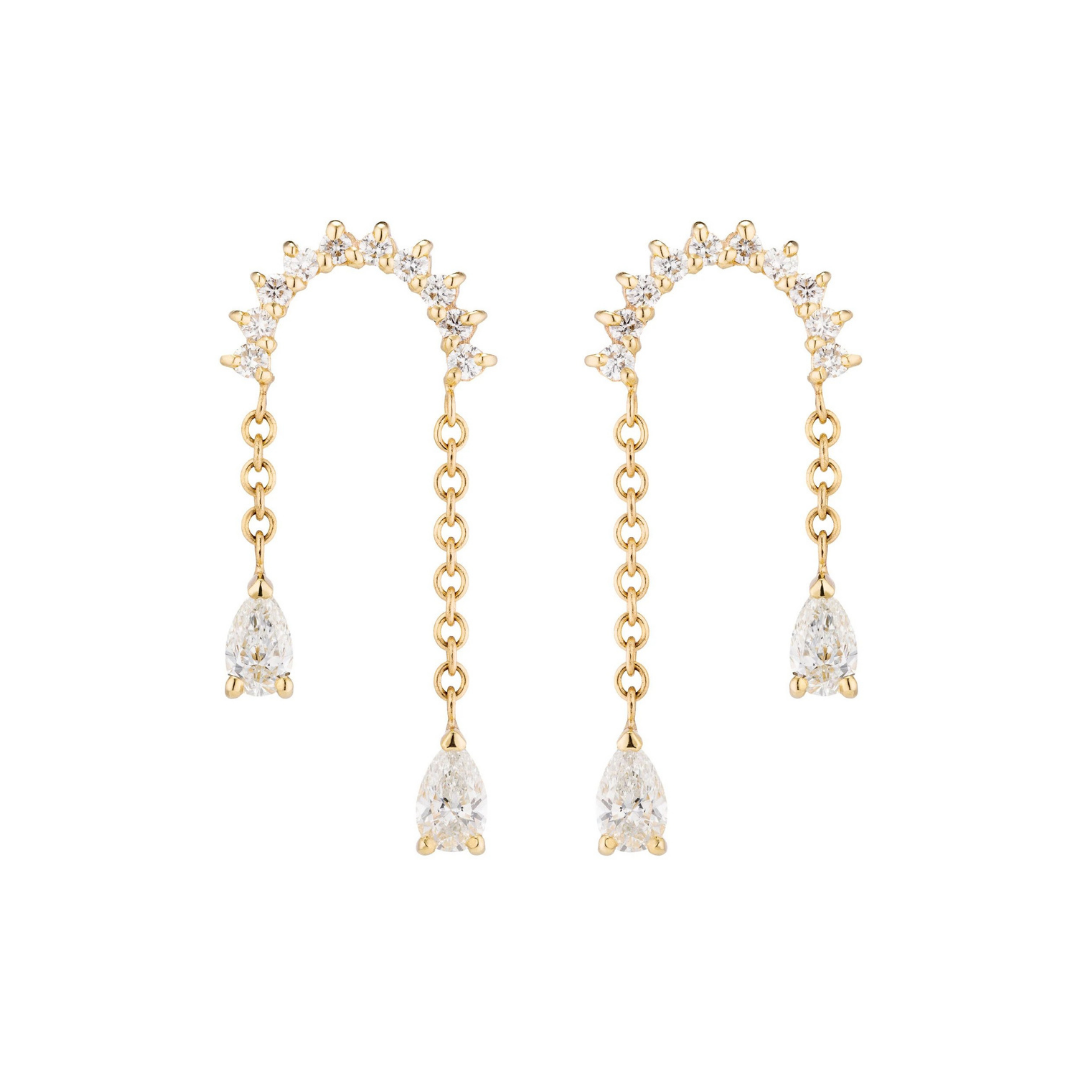 Valerie Madison “Nimbus” earrings in 14k gold with diamonds, $1,250 at Valerie Madison