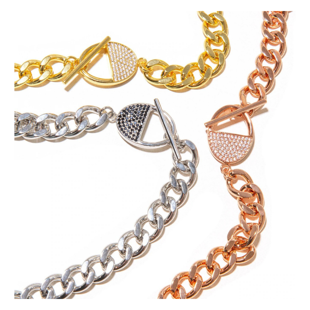 Chérie LA “Double-Sided Cuban Chain” necklace, $70 ​​at Meet the Jewelers