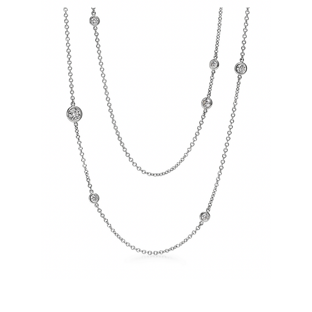 Tiffany &amp; Co. Elsa Perreti “Diamonds by the Yard” necklace in platinum with diamonds, $13,700 at Tiffany &amp; Co.