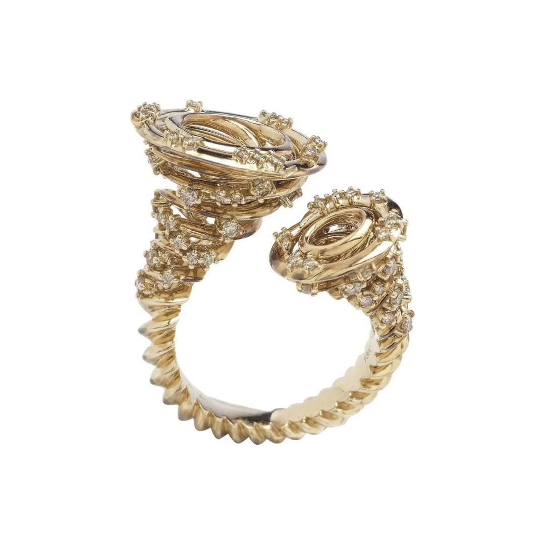 Bibi van der Velden “Tornado” ring in 18k white gold with diamonds, $13,569.80 at 1stDibs