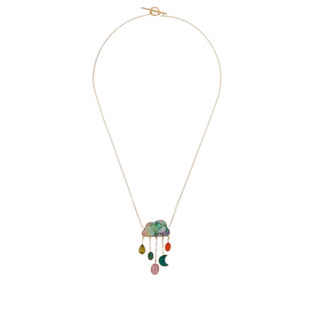 Grainne Morton Gold-Plated Opal “Cloud and Rain” necklace with gemstones, $620 at Liberty London