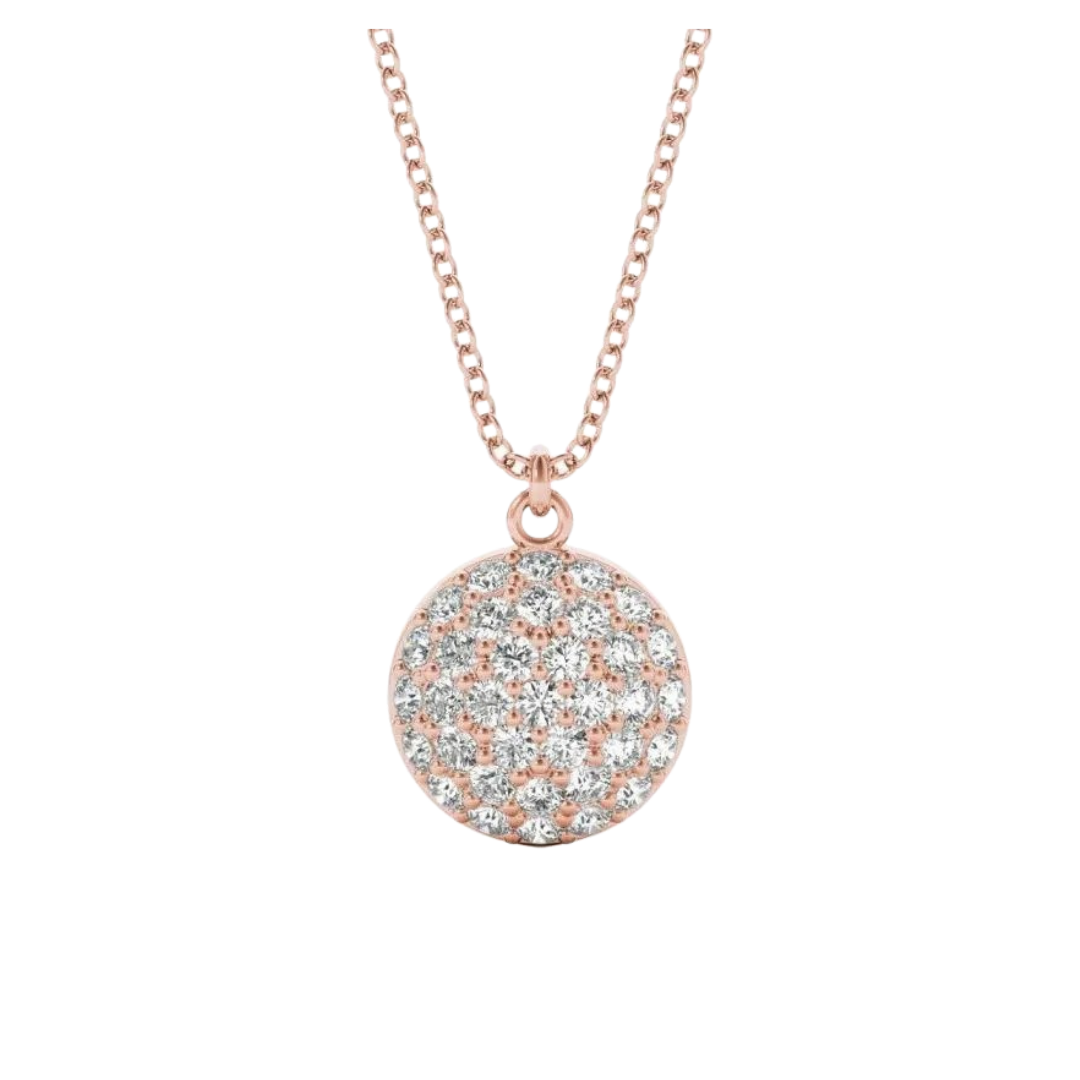 Clean Origin “Tinsley” pendant in 14k rose gold with lab-created diamonds, $545 at Clean Origin