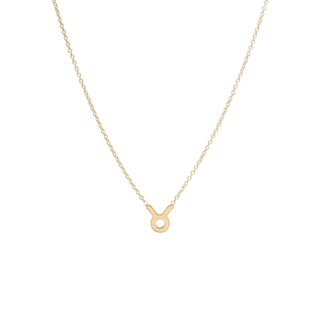 Zoë Chicco “Midi Bitty Zodiac” necklace in 14k yellow gold, $335 at Zoë Chicco